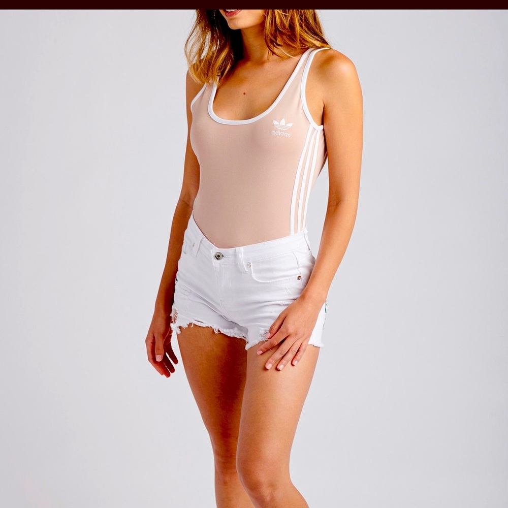 Tan Adidas bodysuit size medium